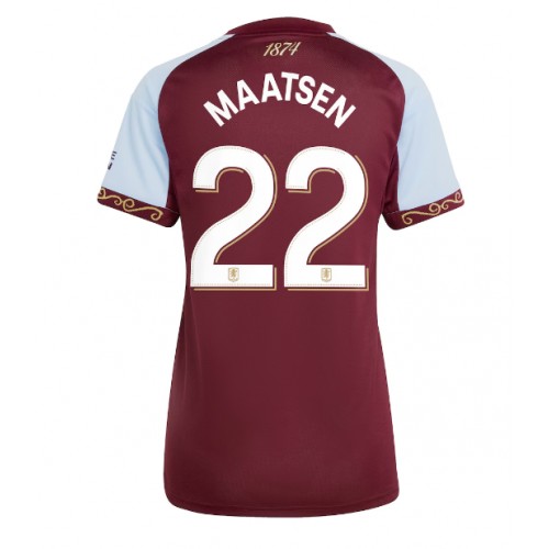 Aston Villa Ian Maatsen #22 Primera Equipación Mujer 2025-26 Manga Corta